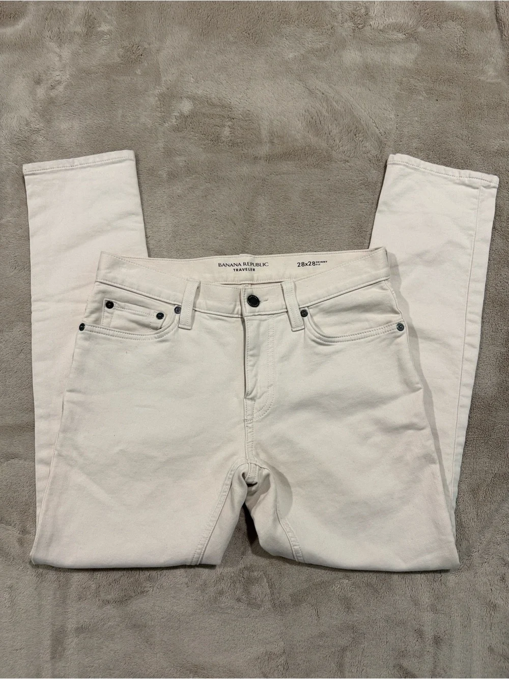 Banana Republic Men's Slim Jeans - Off White
